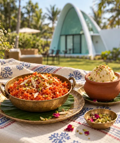 Gajar ka halwa and matka kulfi Gajar ka halwa and matka kulfi